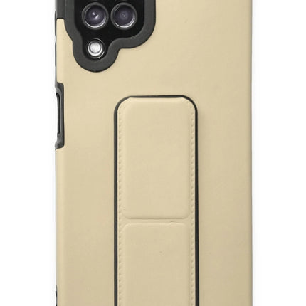 Samsung Galaxy A22 Mega Standlı Silikon Kılıf - Gold