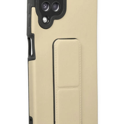 Samsung Galaxy A22 Mega Standlı Silikon Kılıf - Gold 2