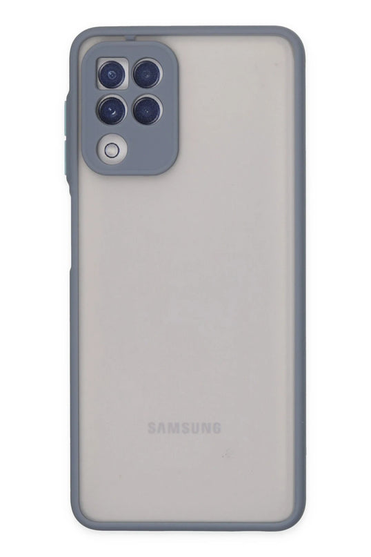 Samsung Galaxy A22 Montreal Silikon Kapak Kılıf - Gri