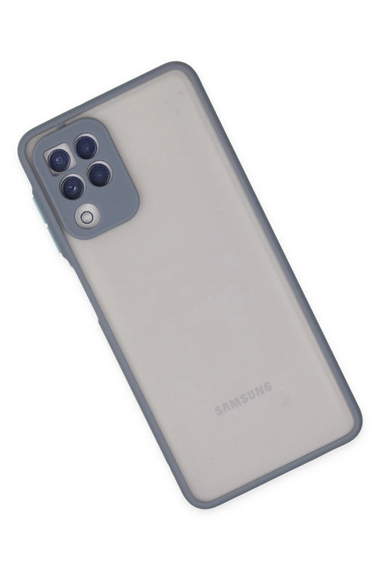 Samsung Galaxy A22 Montreal Silikon Kapak Kılıf - Gri 3