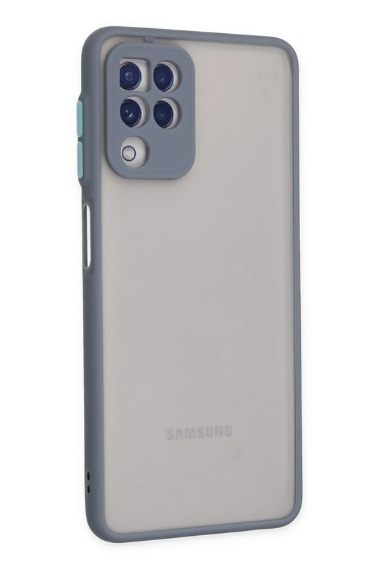 Samsung Galaxy A22 Montreal Silikon Kapak Kılıf - Gri 2
