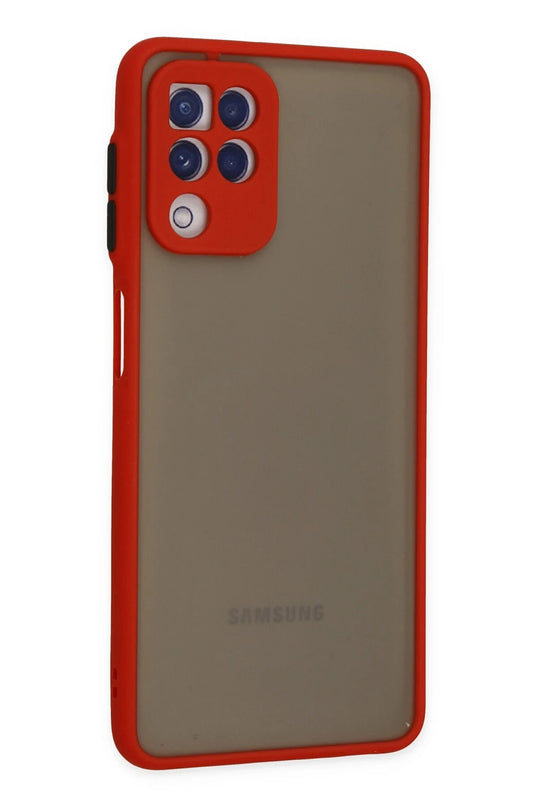 Samsung Galaxy A22 Montreal Silikon Kapak Kılıf - Kırmızı 2