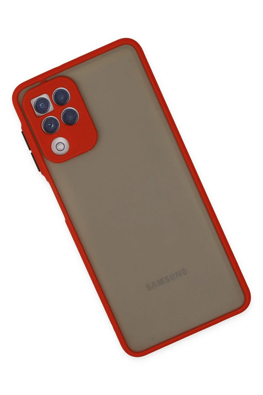 Samsung Galaxy A22 Montreal Silikon Kapak Kılıf - Kırmızı 3
