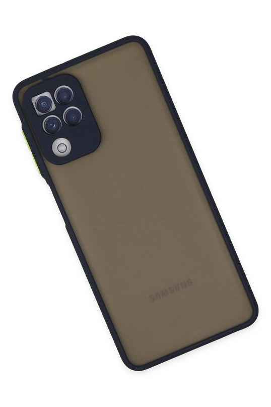 Samsung Galaxy A22 Montreal Silikon Kapak Kılıf - Lacivert 3