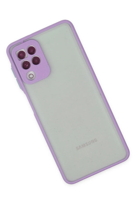 Samsung Galaxy A22 Montreal Silikon Kapak Kılıf - Mor 3