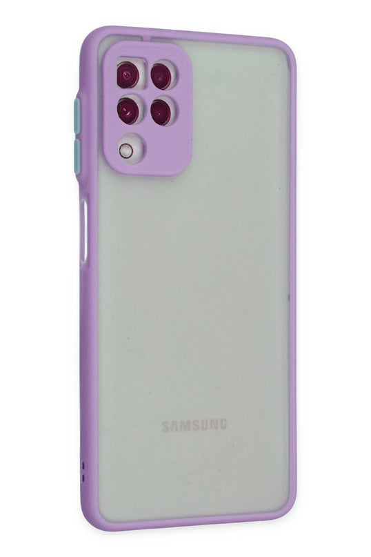 Samsung Galaxy A22 Montreal Silikon Kapak Kılıf - Mor 2
