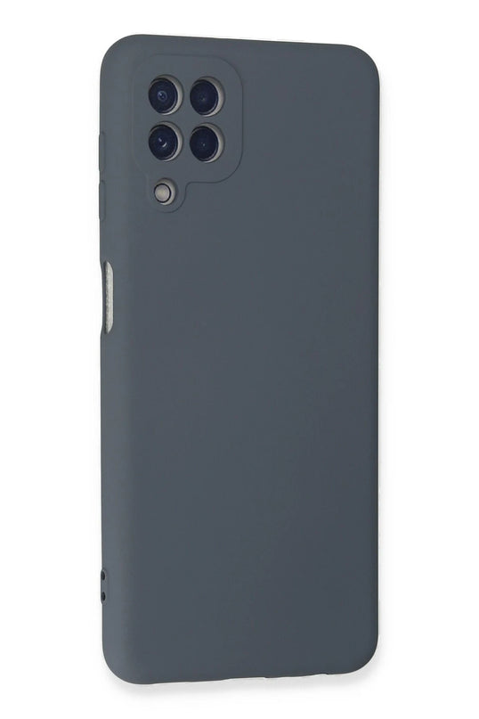 Samsung Galaxy A22 Nano içi Kadife Silikon Kılıf - Gri 2