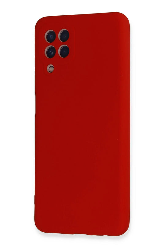 Samsung Galaxy A22 Nano içi Kadife Silikon Kılıf - Kırmızı 3