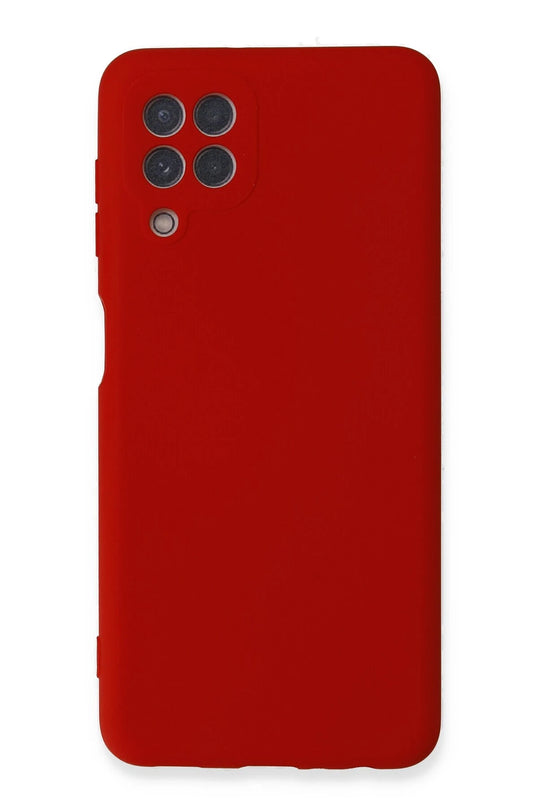 Samsung Galaxy A22 Nano içi Kadife Silikon Kılıf - Kırmızı