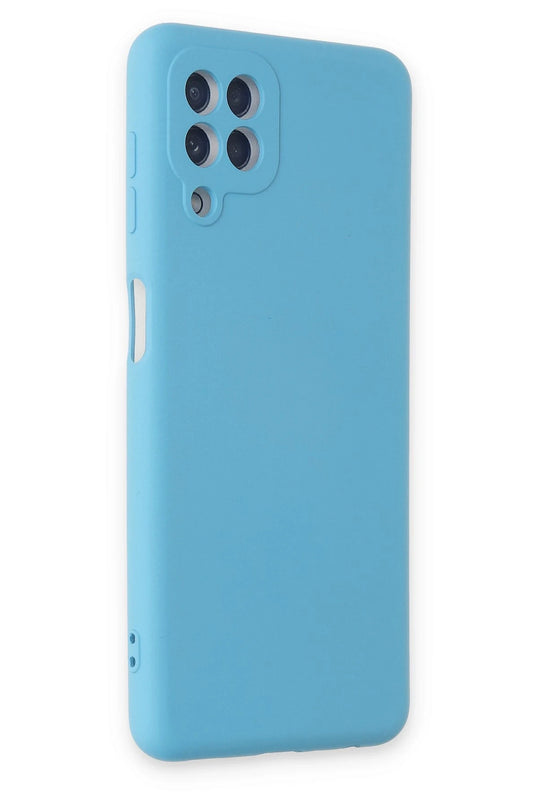 Samsung Galaxy A22 Nano içi Kadife Silikon Kılıf - Mavi 2