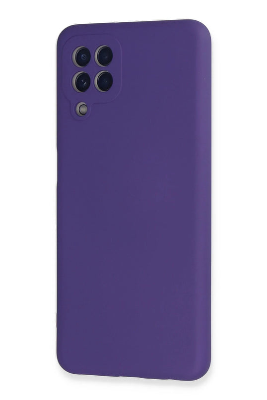 Samsung Galaxy A22 Nano içi Kadife Silikon Kılıf - Mor 3