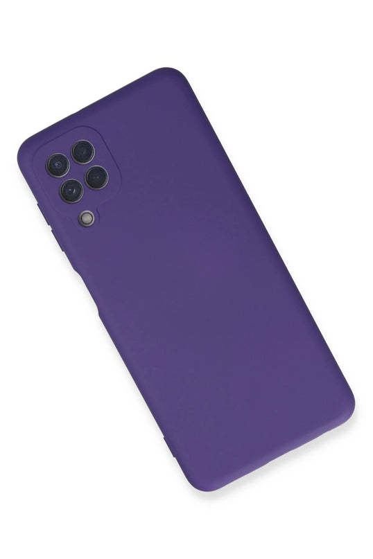 Samsung Galaxy A22 Nano içi Kadife Silikon Kılıf - Mor 2