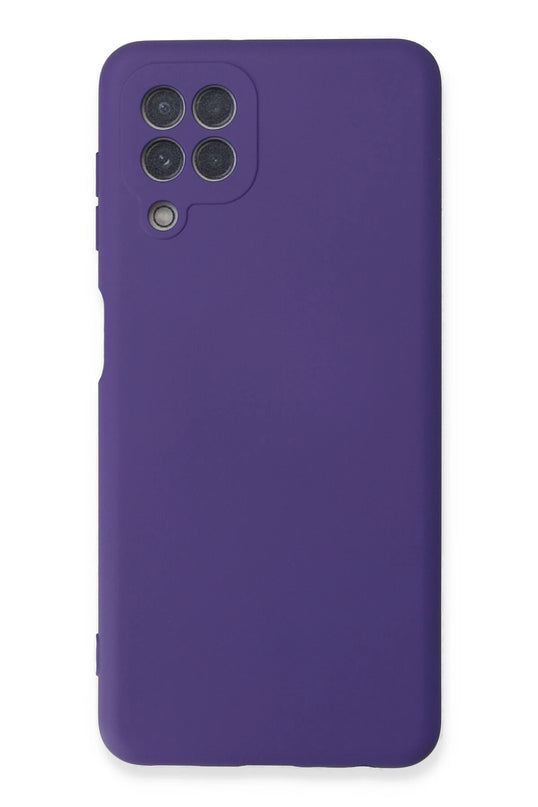 Samsung Galaxy A22 Nano içi Kadife Silikon Kılıf - Mor