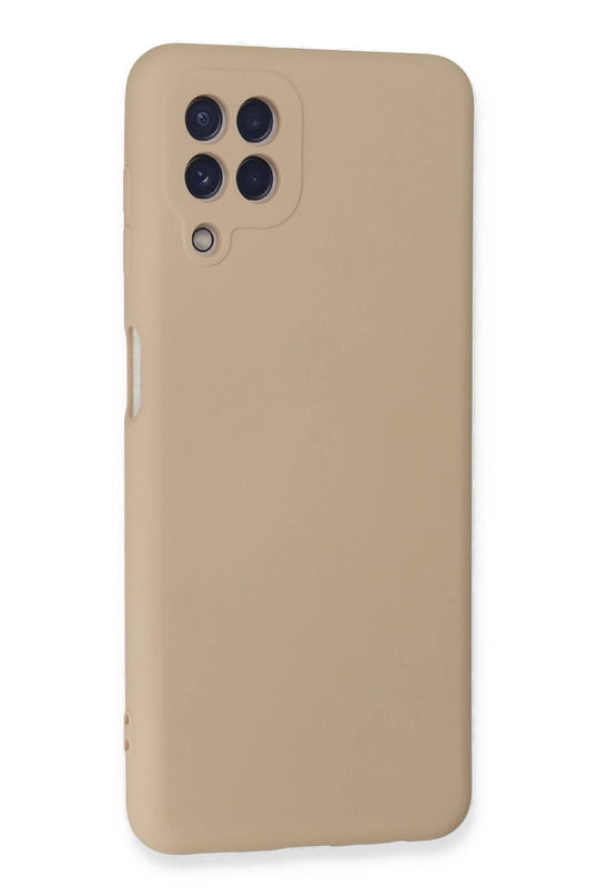 Samsung Galaxy A22 Nano içi Kadife Silikon Kılıf - Pudra 2