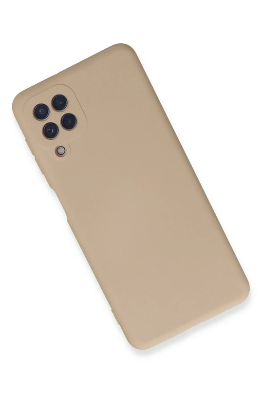 Samsung Galaxy A22 Nano içi Kadife Silikon Kılıf - Pudra 3
