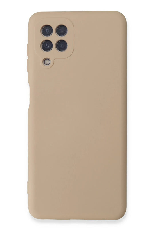 Samsung Galaxy A22 Nano içi Kadife Silikon Kılıf - Pudra