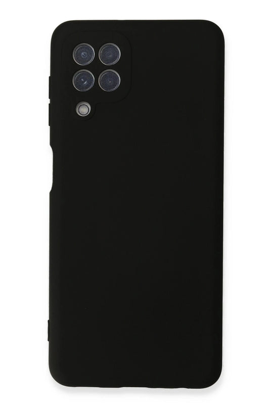 Samsung Galaxy A22 Nano içi Kadife Silikon Kılıf - Siyah