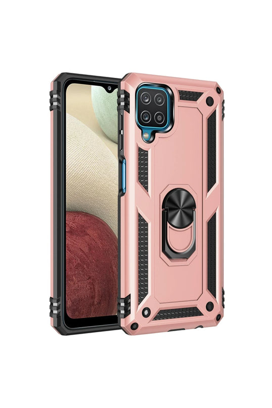 Samsung Galaxy A22 Sofya Yüzüklü Silikon Kapak Kılıf - Rose