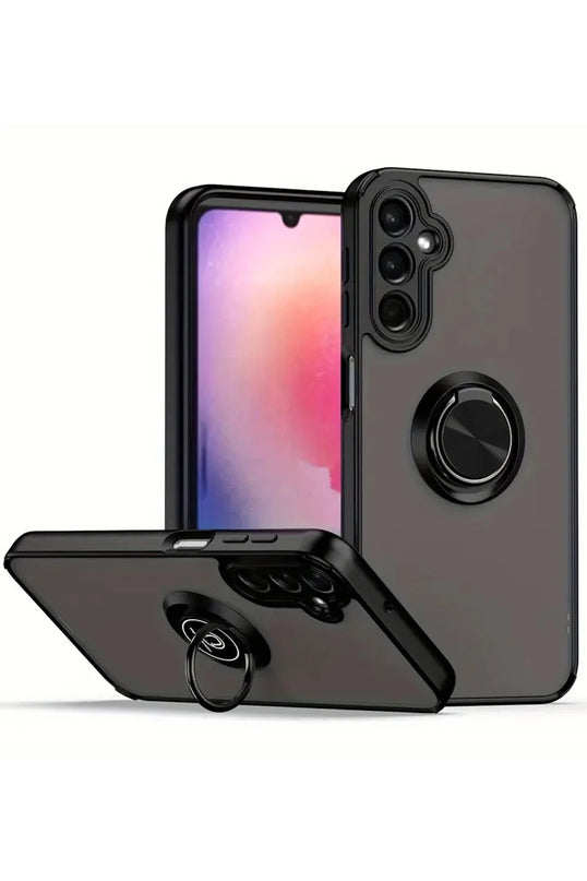 Samsung Galaxy A26 Montreal Yüzüklü Silikon Kapak Kılıf - Siyah