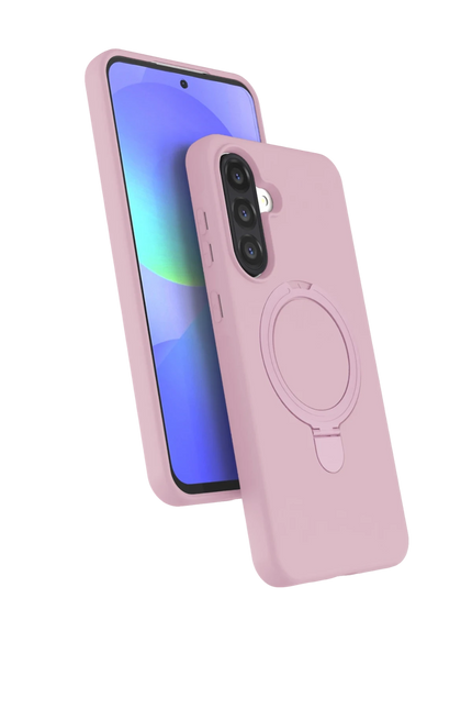 Samsung Galaxy A26 Regal Magsafe Standlı Kapak Kılıf - Açık Pembe