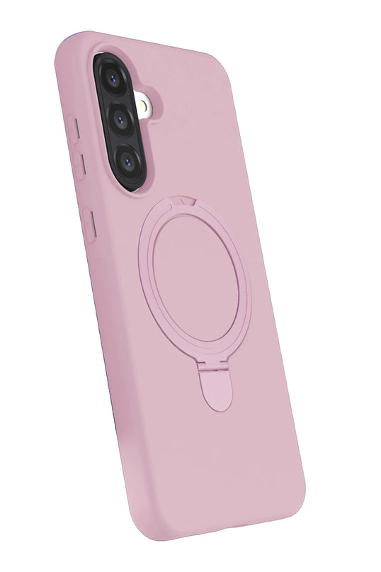 Samsung Galaxy A26 Regal Magsafe Standlı Kapak Kılıf - Açık Pembe 3