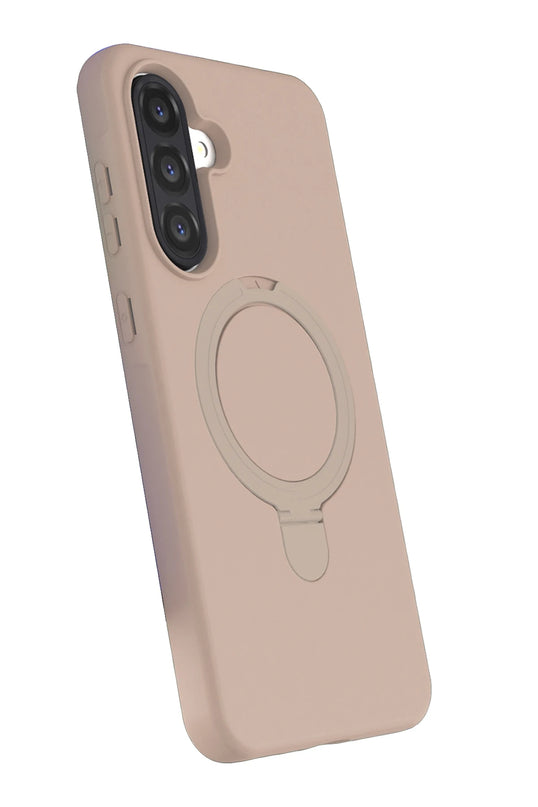 Samsung Galaxy A26 Regal Magsafe Standlı Kapak Kılıf - Çöl Titanyum 3