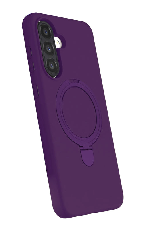 Samsung Galaxy A26 Regal Magsafe Standlı Kapak Kılıf - Derin Mor 3
