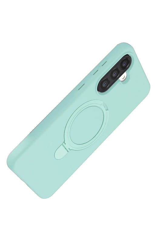 Samsung Galaxy A26 Regal Magsafe Standlı Kapak Kılıf - Su Yeşili 4