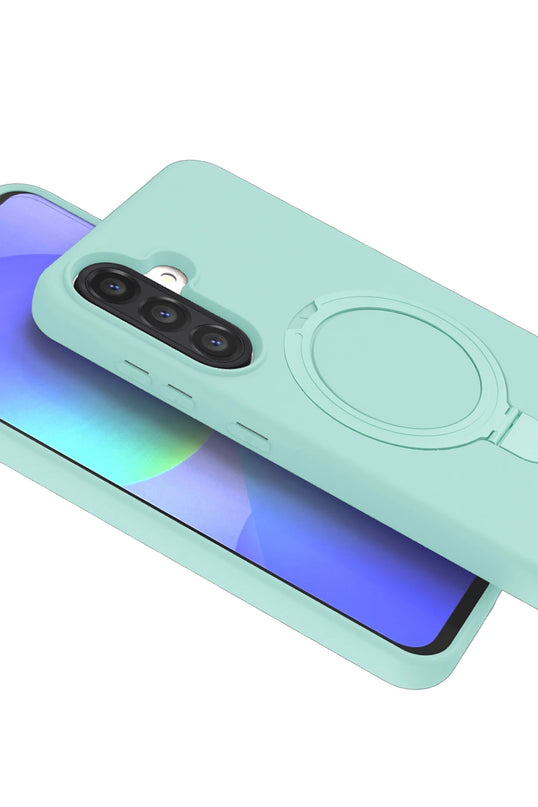Samsung Galaxy A26 Regal Magsafe Standlı Kapak Kılıf - Su Yeşili 2