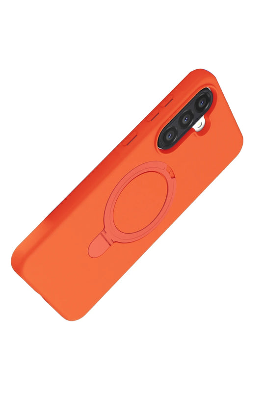 Samsung Galaxy A26 Regal Magsafe Standlı Kapak Kılıf - Turuncu 4