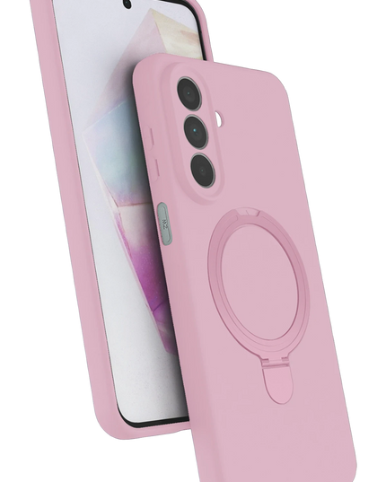 Samsung Galaxy A27 5G Regal Magsafe Standlı Kapak Kılıf - Açık Pembe
