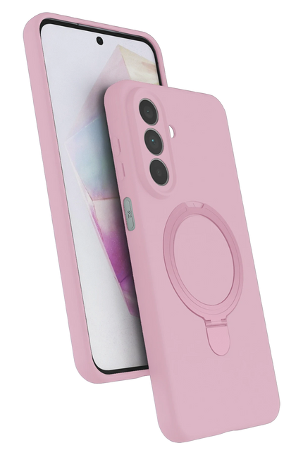 Samsung Galaxy A27 5G Regal Magsafe Standlı Kapak Kılıf - Açık Pembe