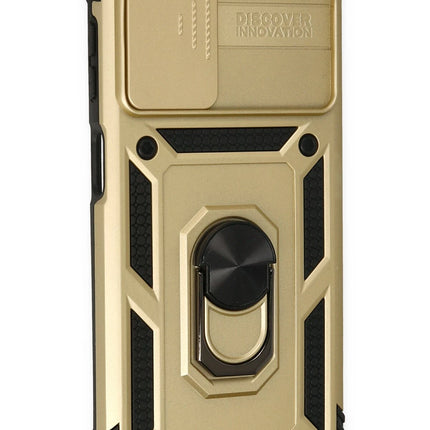 Samsung Galaxy A33 5G Pars Lens Yüzüklü Silikon Kılıf - Gold 2
