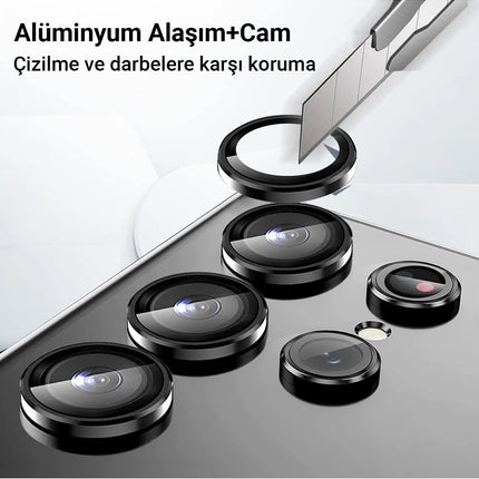Samsung Galaxy A34 5G Valdez Metal Kamera Lens - Gümüş 3