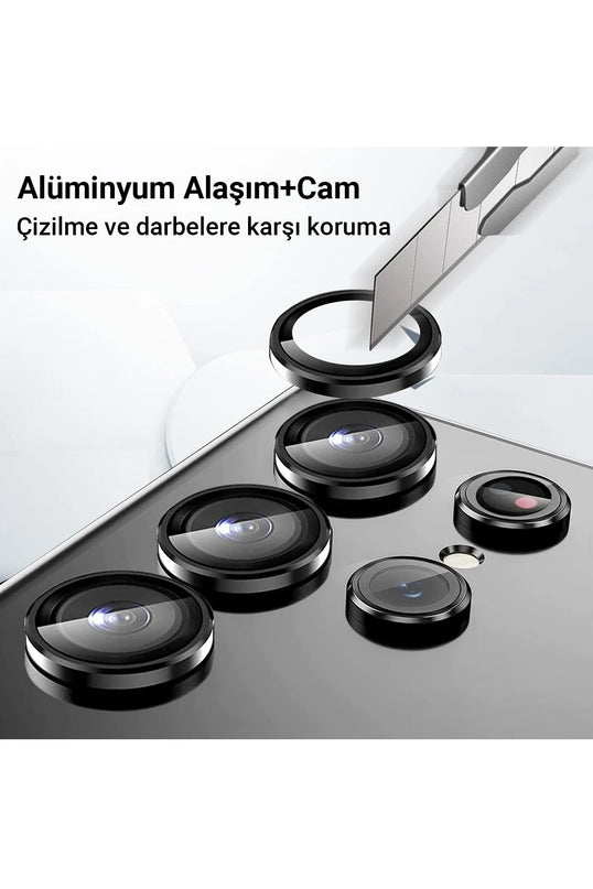 Samsung Galaxy A34 5G Valdez Metal Kamera Lens - Siyah 3