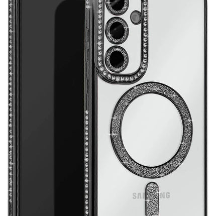Samsung Galaxy A35 5G Joke Simli Magneticsafe Kılıf - Siyah