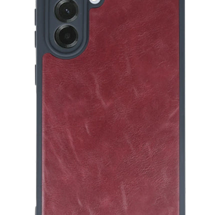 Samsung Galaxy A35 5G Aras Deri Kapak Kılıf - Bordo 2