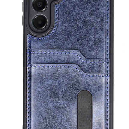 Samsung Galaxy A35 5G Sara Kartvizitli Deri Kılıf - Lacivert