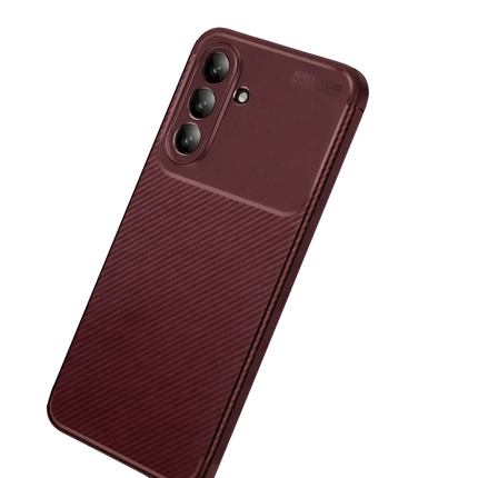 Samsung Galaxy A37 5G Auto Focus Karbon Kapak Kılıf - Bordo 2