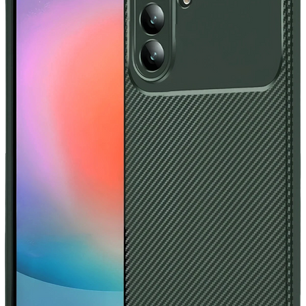 Samsung Galaxy A37 5G Auto Focus Karbon Kapak Kılıf - Koyu Yeşil