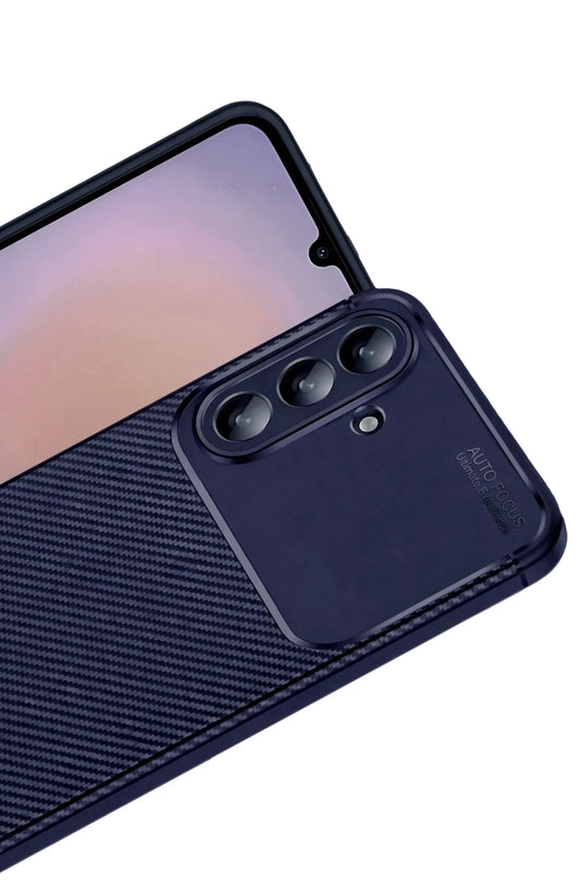 Samsung Galaxy A37 5G Auto Focus Karbon Kapak Kılıf - Lacivert 3