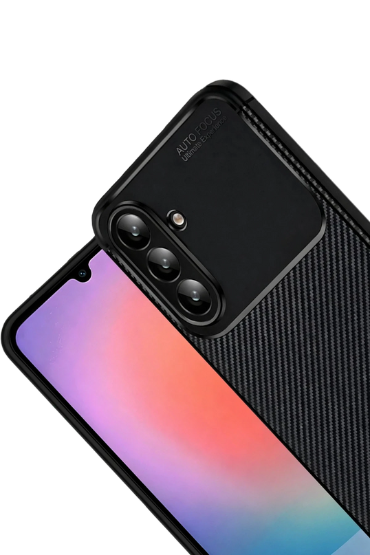 Samsung Galaxy A37 5G Auto Focus Karbon Kapak Kılıf - Siyah 3