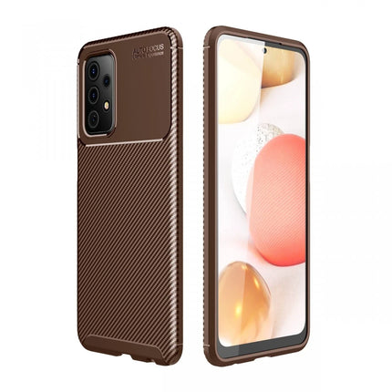 Samsung Galaxy A52 Auto Focus Karbon Kapak Kılıf - Kahverengi
