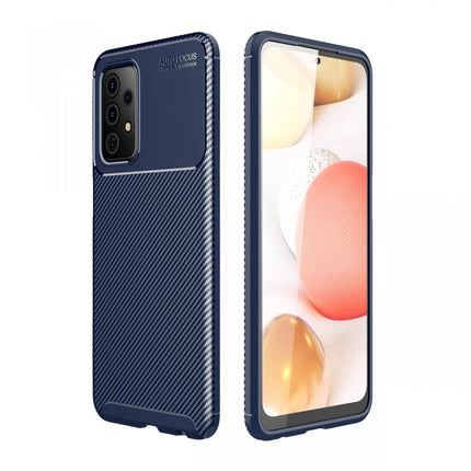 Samsung Galaxy A52 Auto Focus Karbon Kapak Kılıf - Lacivert