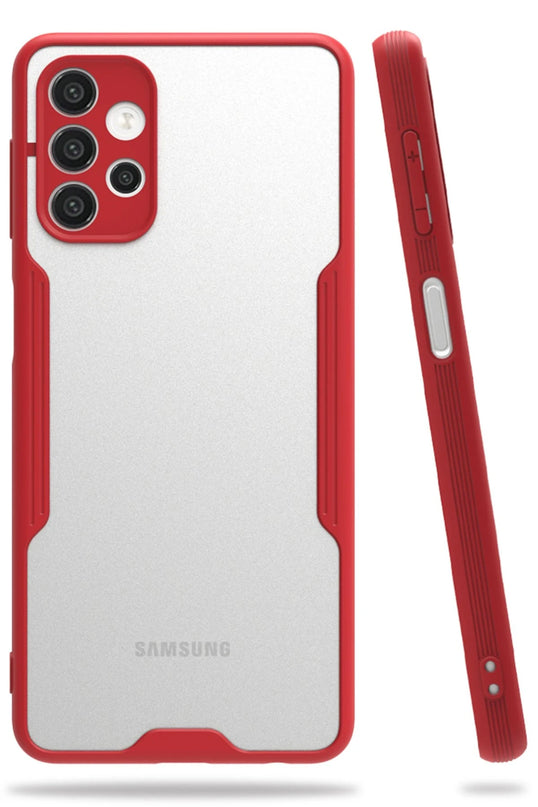 Samsung Galaxy A52 Platin Silikon Kılıf - Kırmızı