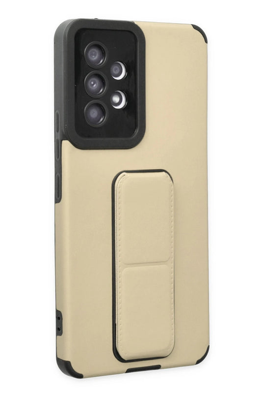 Samsung Galaxy A53 5G Mega Standlı Silikon Kılıf - Gold 2