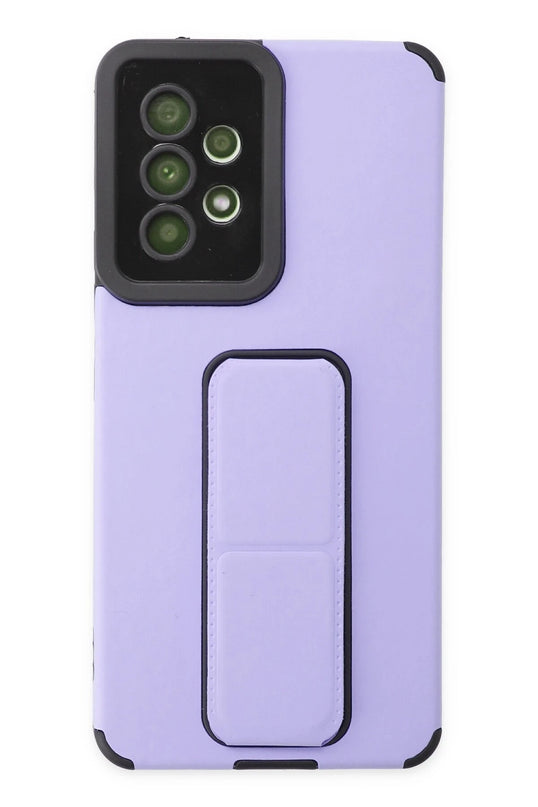 Samsung Galaxy A53 5G Mega Standlı Silikon Kılıf - Lila