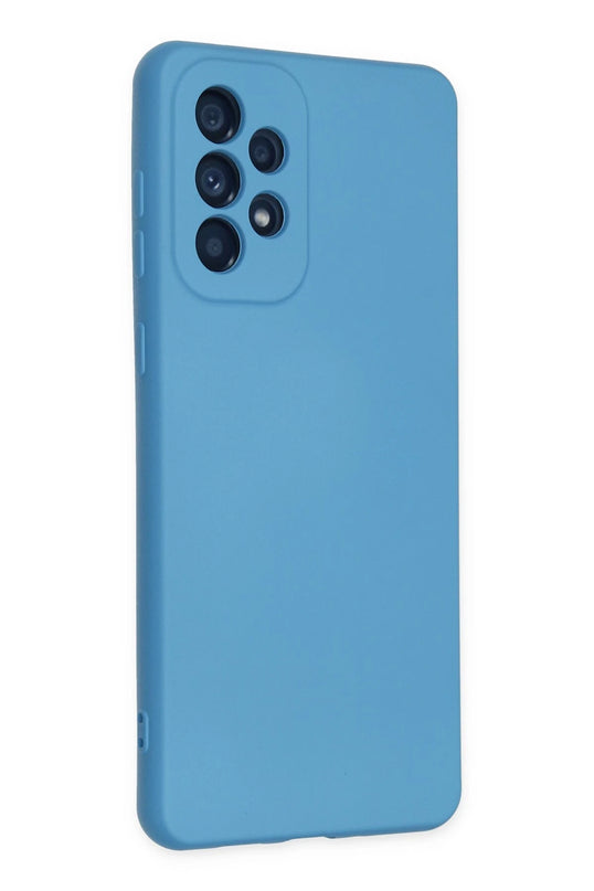 Samsung Galaxy A53 5G Nano içi Kadife Silikon Kılıf - Mavi 2