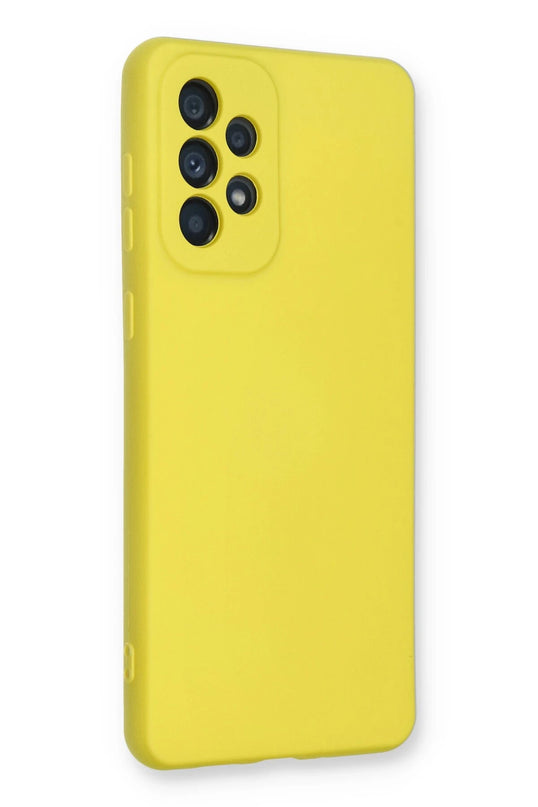Samsung Galaxy A53 5G Nano içi Kadife Silikon Kılıf - Sarı 2