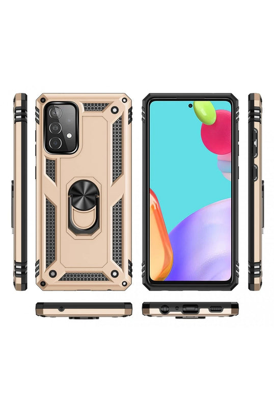 Samsung Galaxy A53 5G Sofya Yüzüklü Silikon Kapak Kılıf - Gold 3